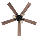 Parrot Uncle 52-Inch Kashmir Traditional Downrod Mount Reversible Ceiling Fan with Lighting and Remote Control (F6352110V)