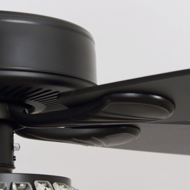 Parrot Uncle 52-Inch Kerala Modern Downrod Mount Reversible Crystal Ceiling Fan with Lighting and Remote Control