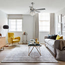 Parrot Uncle 52-Inch Kerala Modern Downrod Mount Reversible Crystal Ceiling Fan with Lighting and Remote Control