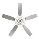Parrot Uncle 52-Inch Kerala Modern Downrod Mount Reversible Crystal Ceiling Fan with Lighting and Remote Control