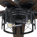 Parrot Uncle 52-Inch Kolkata Industrial Downrod Mount Reversible Ceiling Fan with Lighting and Remote Control (F6320110V)