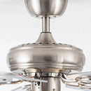Parrot Uncle 52-Inch Kyla Industrial Brushed Nickel Reversible Caged Ceiling Fan with Lighting (F6236Q110V)