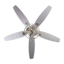 Parrot Uncle 52-Inch Kyla Industrial Brushed Nickel Reversible Caged Ceiling Fan with Lighting (F6236Q110V)