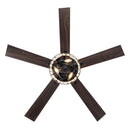 Parrot Uncle 52-Inch New Delhi Industrial Downrod Mount Reversible Ceiling Fan with Lighting and Remote Control (F6354110V)