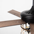 Parrot Uncle 52-Inch New Delhi Industrial Downrod Mount Reversible Ceiling Fan with Lighting and Remote Control (F6354110V)