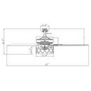 Parrot Uncle 52-Inch New Delhi Industrial Downrod Mount Reversible Ceiling Fan with Lighting and Remote Control (F6354110V)