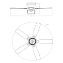 Parrot Uncle 52-Inch Panipat Modern Chrome Flush Mount Reversible Crystal Ceiling Fan with Lighting and Remote Control (F6328Q110V)