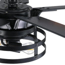 Parrot Uncle 52-Inch Prayag Industrial Downrod Mount Reversible Ceiling Fan with Lighting and Remote Control