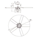 Parrot Uncle 52-Inch Prayag Industrial Downrod Mount Reversible Ceiling Fan with Lighting and Remote Control