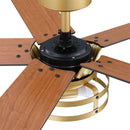 Parrot Uncle 52-Inch Prayag Industrial Downrod Mount Reversible Ceiling Fan with Lighting and Remote Control