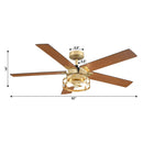 Parrot Uncle 52-Inch Prayag Industrial Downrod Mount Reversible Ceiling Fan with Lighting and Remote Control