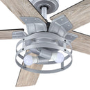 Parrot Uncle 52-Inch Prayag Industrial Downrod Mount Reversible Ceiling Fan with Lighting and Remote Control