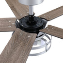 Parrot Uncle 52-Inch Prayag Industrial Downrod Mount Reversible Ceiling Fan with Lighting and Remote Control