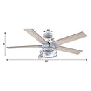 Parrot Uncle 52-Inch Prayag Industrial Downrod Mount Reversible Ceiling Fan with Lighting and Remote Control