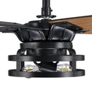 Parrot Uncle 52-Inch Prayag Industrial Downrod Mount Reversible Ceiling Fan with Lighting and Remote Control