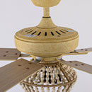 Parrot Uncle 52-Inch Pune Farmhouse Downrod Mount Reversible Ceiling Fan with Lighting and Remote Control (F6350Q110V)