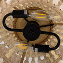 Parrot Uncle 52-Inch Pune Farmhouse Downrod Mount Reversible Ceiling Fan with Lighting and Remote Control (F6350Q110V)