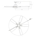 Parrot Uncle 52-Inch Tata Nagar Industrial Brush Nickel Downrod Mount Reversible Ceiling Fan with Lighting and Remote Control (BBLAB017A0)