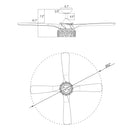 Parrot Uncle 52" Tata Nagar Farmhouse Downrod Mount Reversible Crystal Ceiling Fan with Lighting and Remote Control (F6111110V)