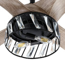Parrot Uncle 52" Tata Nagar Farmhouse Downrod Mount Reversible Crystal Ceiling Fan with Lighting and Remote Control (F6111110V)