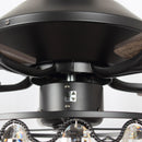 Parrot Uncle 52-Inch Tibuh Modern Downrod Mount Reversible Crystal Ceiling Fan with Lighting and Remote Control