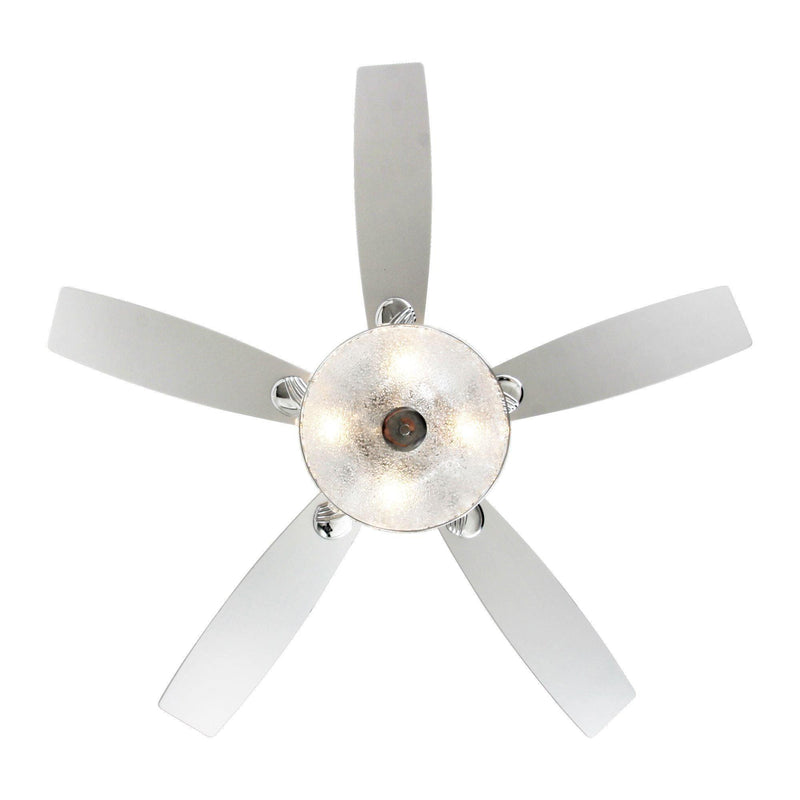 Parrot Uncle 52-Inch Tibuh Modern Downrod Mount Reversible Crystal Ceiling Fan with Lighting and Remote Control