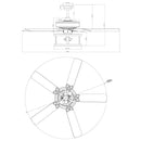 Parrot Uncle 52-Inch Urbana Downrod Mount Reversible Industrial Ceiling Fan with Lighting and Pull Chain (F6313110V)
