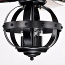 Parrot Uncle 52-Inch Wilburton Industrial Downrod Mount Reversible Ceiling Fan with Lighting and Remote Control (F6238110V)