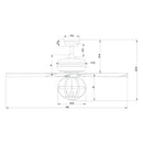 Parrot Uncle 52-Inch Wilburton Industrial Downrod Mount Reversible Ceiling Fan with Lighting and Remote Control (F6238110V)
