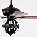 Parrot Uncle 52-Inch Wilburton Industrial Downrod Mount Reversible Ceiling Fan with Lighting and Remote Control (F6238110V)