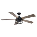 Parrot Uncle 52-Inch Windmill Industrial Downrod Mount Reversible Ceiling Fan with Lighting and Remote Control (BBLAB025A0)