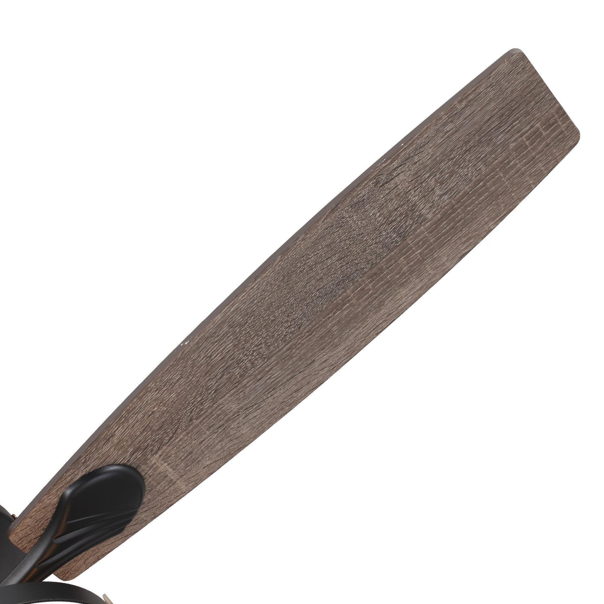 Single wood-grain ceiling fan blade with black blade arm and hub