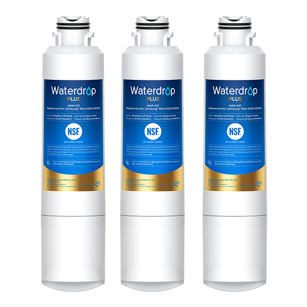 Waterdrop Replacement for Samsung DA29-00020B Fridge Water Filter, Certification NSF 53, 42, 372, Filter capacity 300 gallons, 6 months