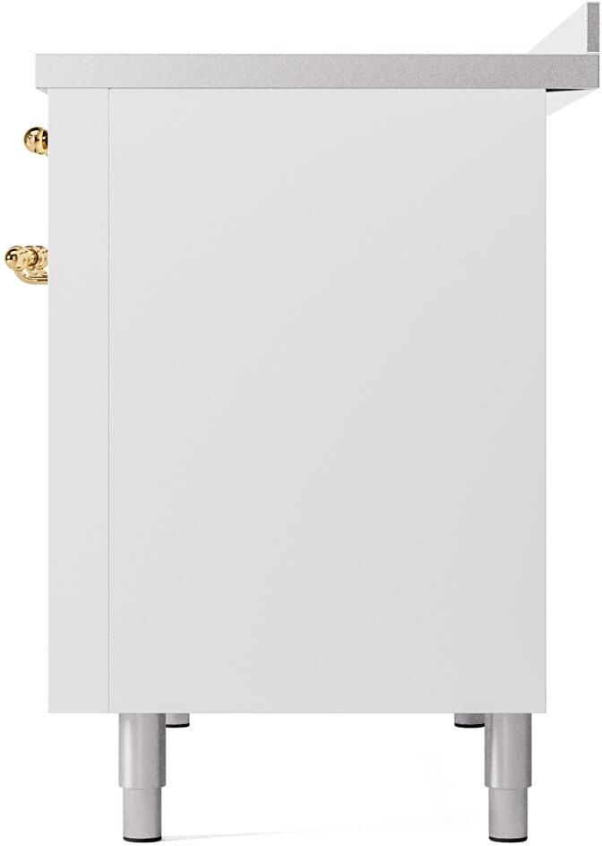 White range lower side panel with leveling feet and partial brass handle hardware