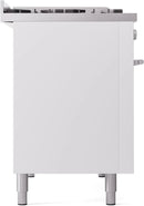 ILVE 48-Inch Professional Plus II Freestanding Propane Gas Dual Fuel Range with 8 Sealed Burner in White (UP48FWMPWHLP)