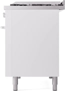 ILVE 48-Inch Professional Plus II Freestanding Natural Gas Dual Fuel Range with 8 Sealed Burner in White (UP48FWMPWH)
