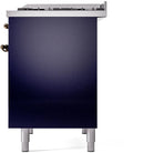 ILVE Nostalgie II 40-Inch Dual Fuel Freestanding Range in Midnight Blue with Bronze Trim (UPD40FNMPMBBLP)