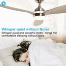 Parrot Uncle 56-Inch Bernardino Modern Brushed Nickel DC Motor Downrod Mount Reversible Ceiling Fan with Lighting and Remote Control (BBHTD20166E)