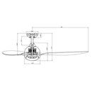 Parrot Uncle 56-Inch Bernardino Modern Brushed Nickel DC Motor Downrod Mount Reversible Ceiling Fan with Lighting and Remote Control (BBHTD20166E)