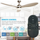 Parrot Uncle 56-Inch Bernardino Modern Brushed Nickel DC Motor Downrod Mount Reversible Ceiling Fan with Lighting and Remote Control (BBHTD20166E)