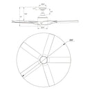 Parrot Uncle 56-Inch Genoa Farmhouse DC Motor Downrod Mount Reversible Ceiling Fan with Lighting and Remote Control (BBLDA158A)