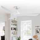 Parrot Uncle 56-Inch Modern DC Motor Downrod Mount Reversible Ceiling Fan with Remote Control