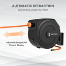 Giraffe Tools 3/8-Inch, 50 Ft. Retractable Air Hose Reel-PP Housing (AWA15US)