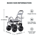 Giraffe Tools Heavy Duty Garden Hose Reel Cart 4 Wheels (HC03CUS)