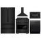 ZLINE 5-Piece Appliance Package - 30-Inch Gas Range, Refrigerator, Convertible Wall Mount Hood, Microwave Drawer, and 3-Rack Dishwasher in Black Stainless Steel (5KPR-SGRBRH-MWDWV)
