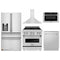 ZLINE 5-Piece Appliance Package - 30-Inch Induction Range, Wall Mount Range Hood, Refrigerator with Water Dispenser, Dishwasher, and 24-Inch Microwave Drawer in Stainless Steel