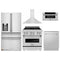 ZLINE 5-Piece Appliance Package - 30-Inch Induction Range, Wall Mount Range Hood, Refrigerator with Water Dispenser, Dishwasher, and 30-Inch Microwave Oven in Stainless Steel