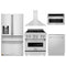 ZLINE 5-Piece Appliance Package - 30-Inch Induction Range, Wall Mount Range Hood, Refrigerator with Water Dispenser, Dishwasher, and 30-Inch Microwave Oven in Stainless Steel