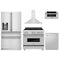 ZLINE 5-Piece Appliance Package - 36-Inch Induction Range, Wall Mount Range Hood, Refrigerator with Water Dispenser, Dishwasher, and 30-Inch Microwave Drawer in Stainless Steel