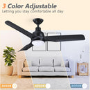 Parrot Uncle 52-Inch Cason Industrial Downrod Mount Reversible Ceiling Fan with LED Lighting and Remote Control (BBLAB011A)